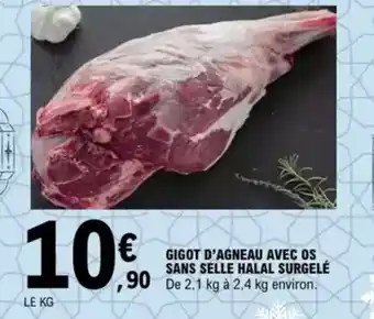 E.Leclerc Gigot d’agneau avec os sans selle halal surgelé offre