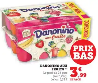 Hyper U Danonino aux fruits offre