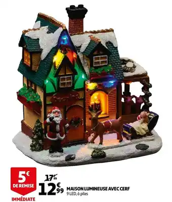 Auchan Maison lumineuse avec cerf offre