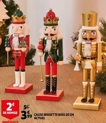 Auchan Actuel casse noisette bois offre