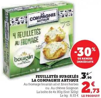 Hyper U Feuilletés surgelés la compagnie artique offre