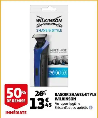 Auchan Wilkinson rasoir shave&style offre