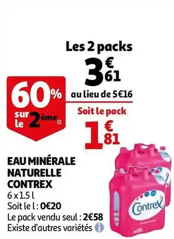 Auchan Contrex eau minérale naturelle offre