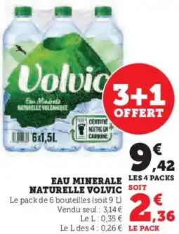 Hyper U Eau minerale naturelle volvic offre