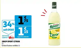 Auchan Citror sirop sport offre