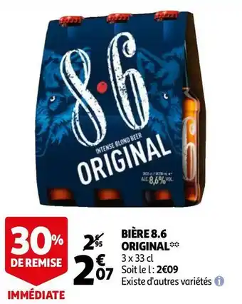 Auchan 8.6 bière original offre