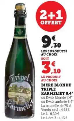 Hyper U Biere blonde triple karmeliet 8,4° offre