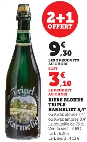 Hyper U Biere blonde triple karmeliet 8,4° offre