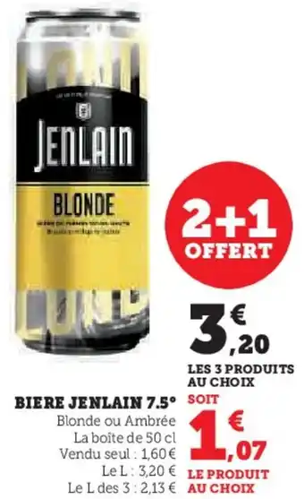 Hyper U Biere jenlain 7.5° offre