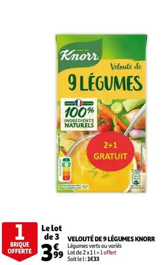 Auchan Knorr velouté de 9 légumes offre