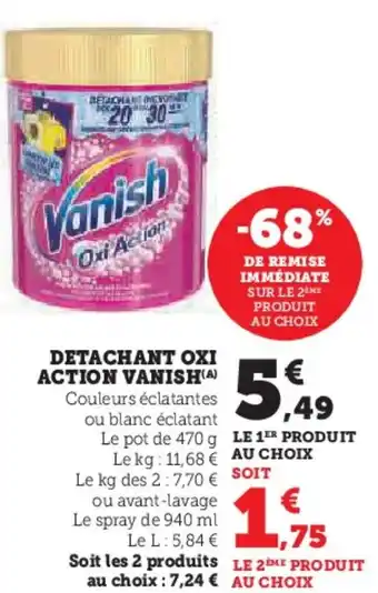 Hyper U Detachant oxi action vanish offre