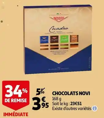 Auchan Novi chocolats offre