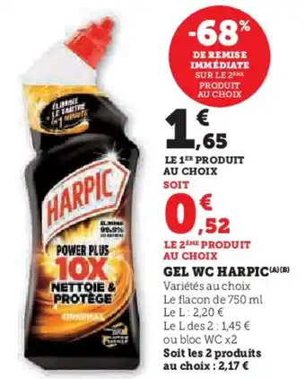 Hyper U Gel wc harpic offre