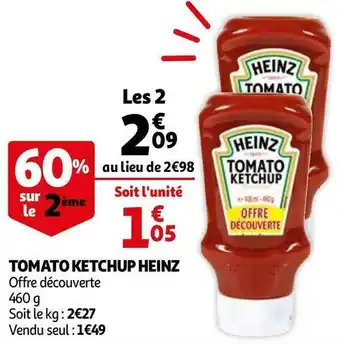Auchan Heinz tomato ketchup offre