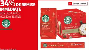 Auchan Bon plan sur les cafés holiday blend de la marque starbucks offre