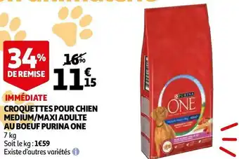 Auchan Purina croquettes pour chien medium/maxi adulte au boeuf offre