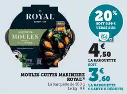 Hyper U Moules cuites mariniere royal offre