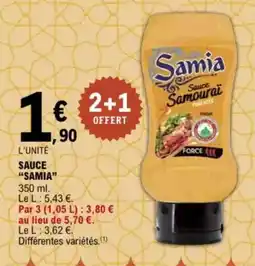 E.Leclerc "SAMIA" Sauce offre