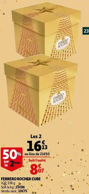 Auchan Ferrero ferrero rocher cube offre