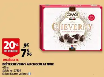 Auchan Cemoi boîte cheverny au chocolat noir offre