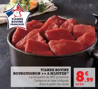 Hyper U Viande bovine bourguignon a mijoter offre