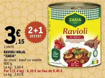 E.Leclerc "ZAKIA” Ravioli halal offre