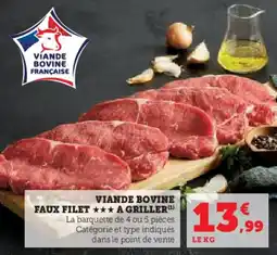 Hyper U Viande bovine faux filet a griller offre