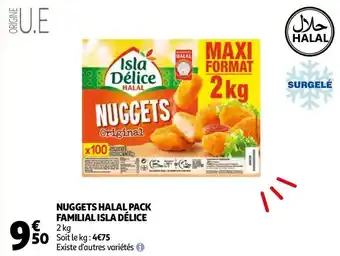 Auchan Isla délice nuggets halal pack familial offre