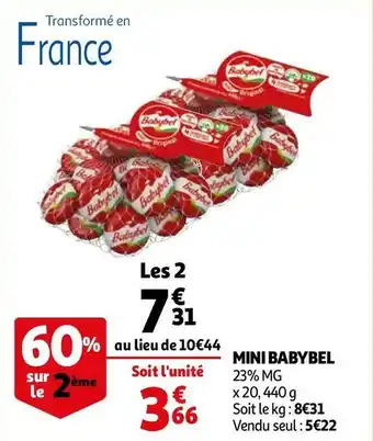 Auchan Babybel mini babybel offre