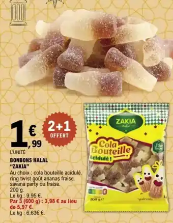 E.Leclerc "ZAKIA" Bonbons halal offre