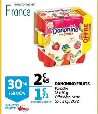 Auchan Danone danonino fruits offre