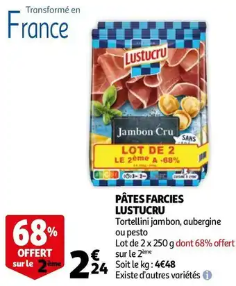 Auchan Lustucru pâtes farcies offre