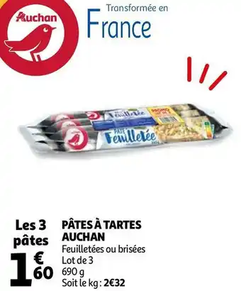 Auchan pĂątes Ă tartes