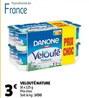 Auchan Danone velouté nature offre