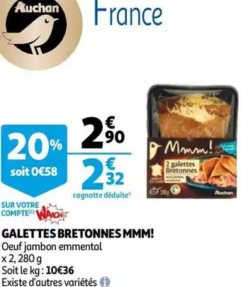Auchan Auchan galettes bretonnes offre