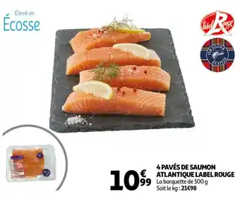 Auchan Label rouge 4 pavés de saumon atlantique offre