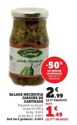 Super U JARDINS DE CARTHAGE Salade mechouia offre