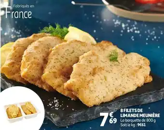 Auchan 8 filets de limande meunière offre