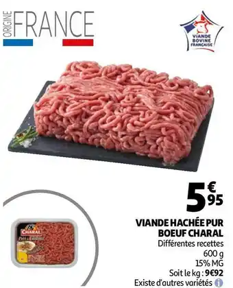 Auchan Charal viande hachée pur boeuf offre