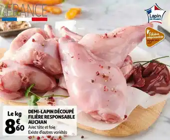 Auchan Auchan demi-lapin découpé offre