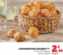 Hyper U Chouquettes sucrées offre