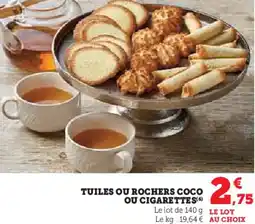 Hyper U Tuiles ou rochers coco ou cigarettes offre