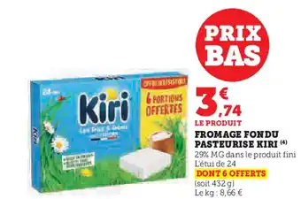 Super U KIRI Fromage fondu pasteurise offre