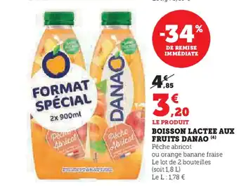 Super U DANAO Boisson lactee aux fruits offre