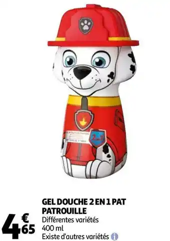 Auchan Gel douche 2 en 1 pat patrouille offre