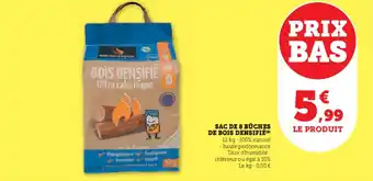 Hyper U Sac de 8 bûches de bois densifié offre