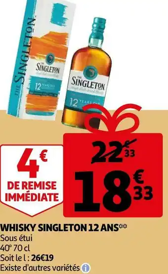 Auchan The singleton whisky 12 ans offre