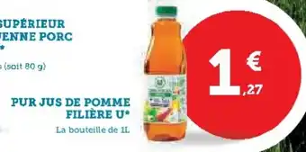 U Express U Pur jus de pomme filière offre