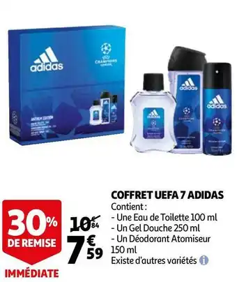 Auchan Adidas coffret uefa 7 offre