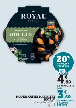 U Express ROYAL Moules cuites mariniere offre